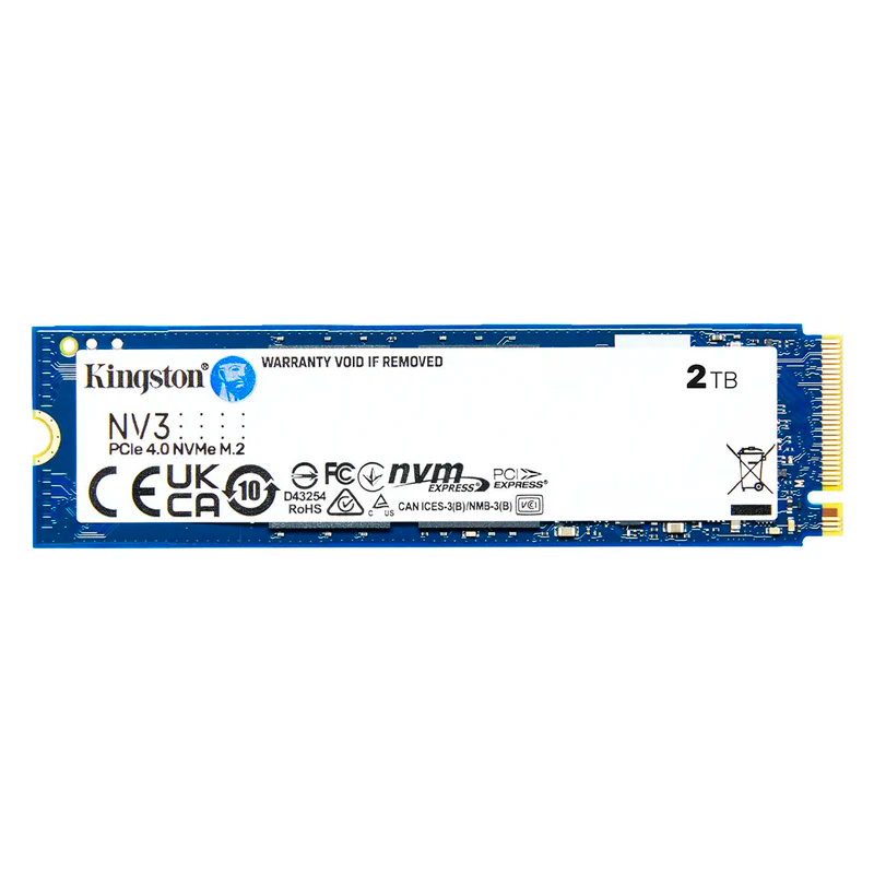 Unidad en estado solido Kingston 2TB NV3 PCIe 4.0 NVMe M.2 SSD