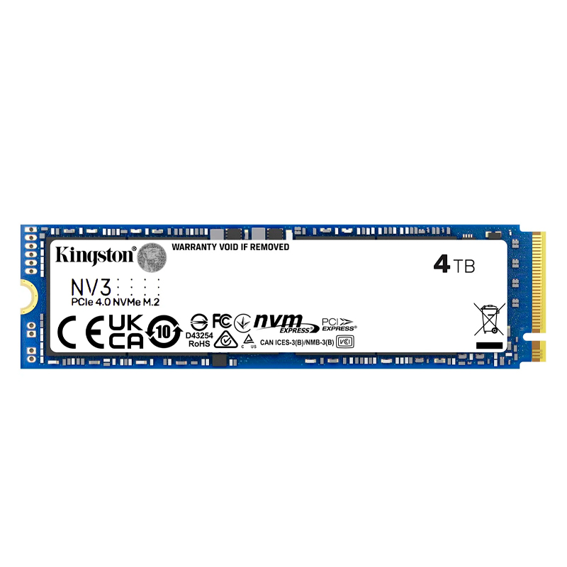 Unidad en estado solido Kingston 4TB NV3 PCIe 4.0 NVMe M.2 SSD