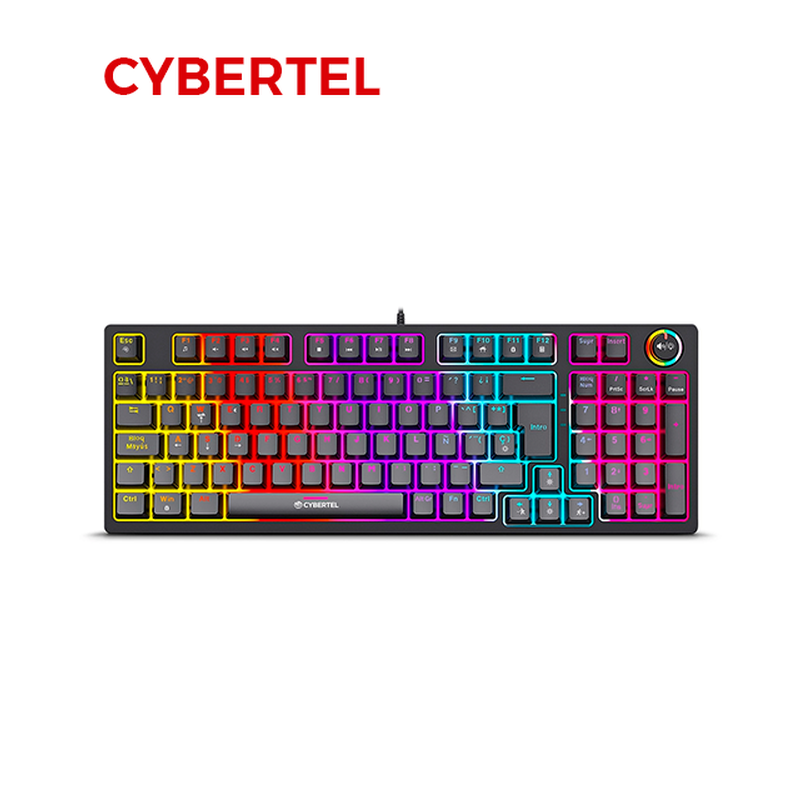 TECLADO CYBERTEL GAMER STRIKER CBX K1005 / MECANICO – BLUE / USB / RAINBOW