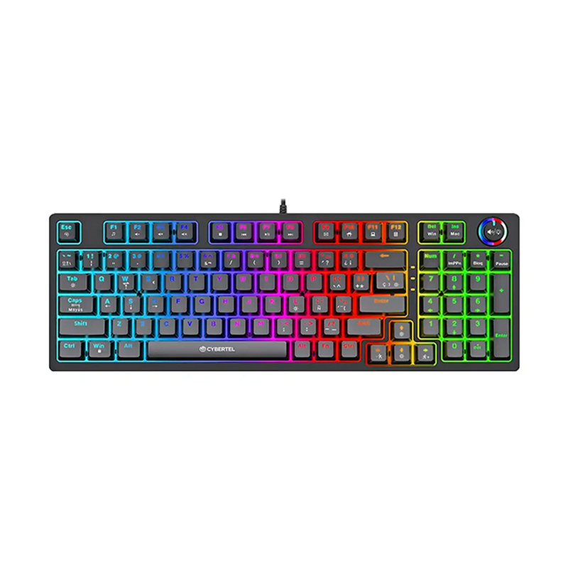 TECLADO CYBERTEL CYBERMAX STRIKER+ / MECANICO – RED / USB / RGB