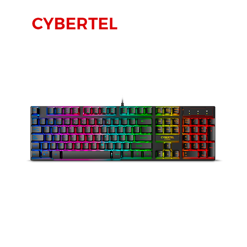 TECLADO CYBERTEL XTREME GAMER CYB K505 / USB / RAINBOW / BLACK