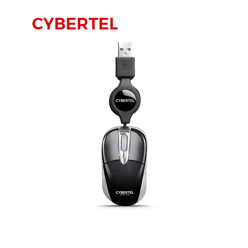MOUSE CYBERTEL SPUTNIK CYB M204S/ RETRACTIL / USB / BLACK