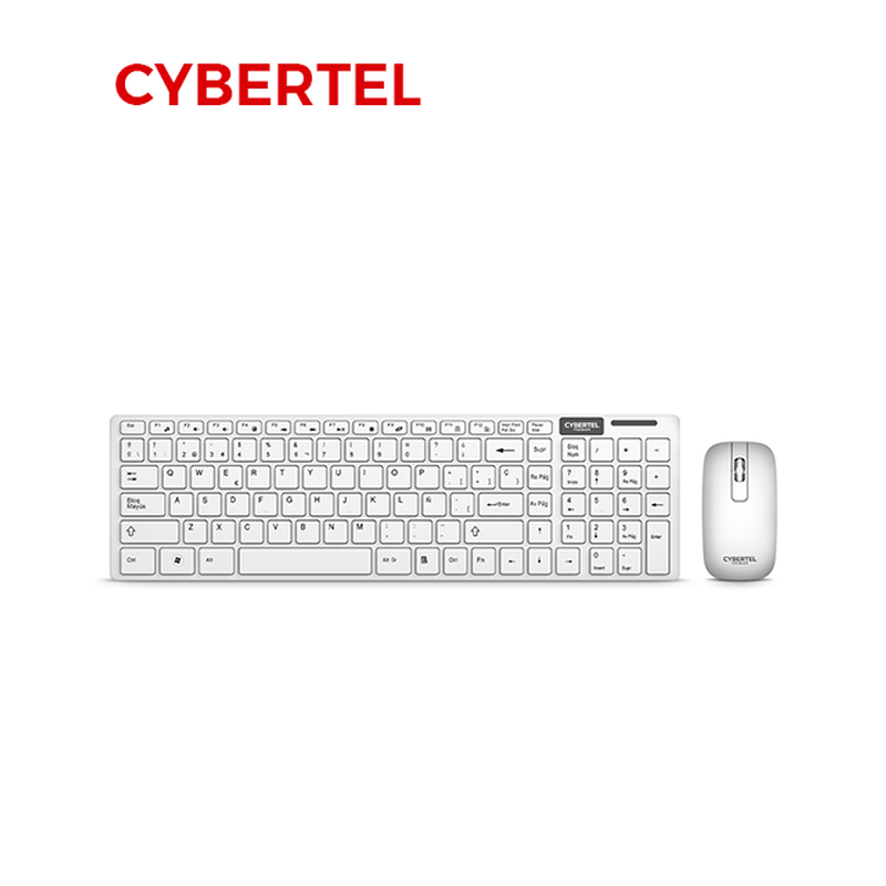 TECLADO + MOUSE CYBERTEL PREMIER CYB WT802W / INALAMBRICO / WHITE