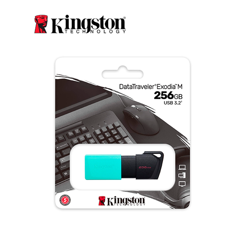 MEMORIA KINGSTON EXODIA M USB 3.2 / 256GB / BLACK TEAL
