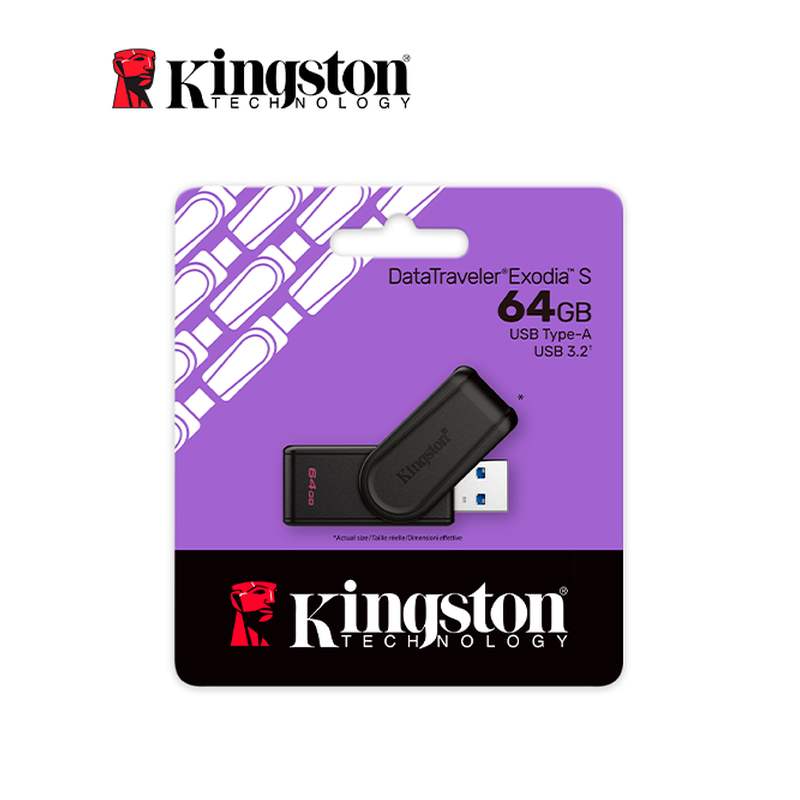 MEMORIA KINGSTON EXODIA S USB 3.2 / 64GB / BLACK