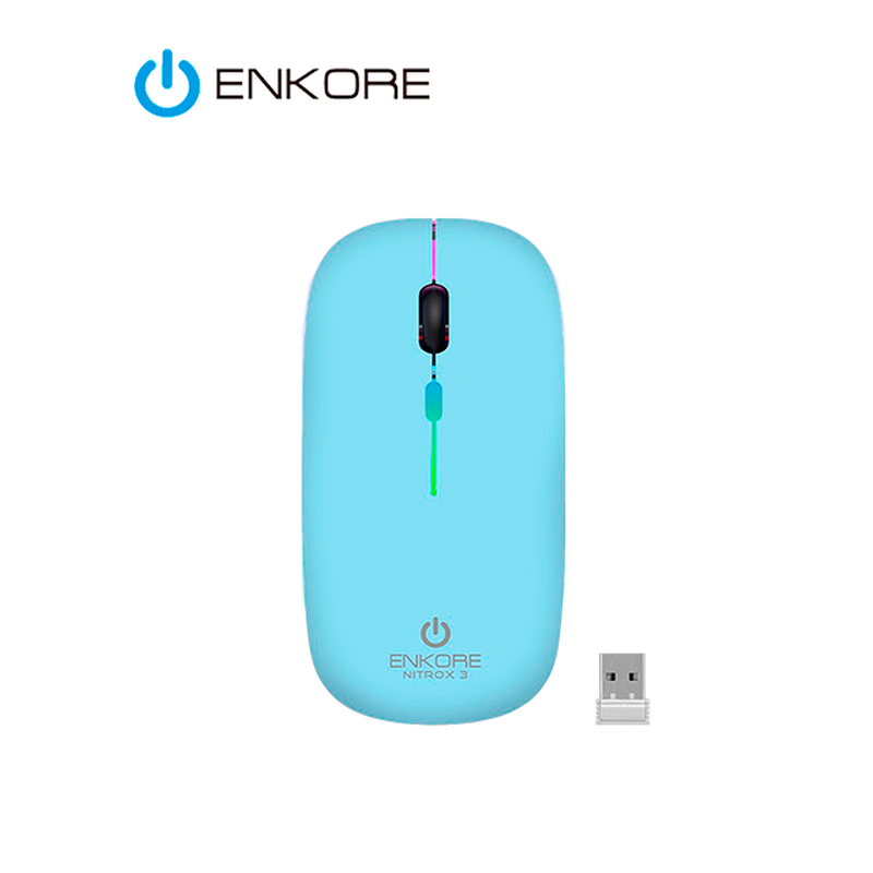 MOUSE ENKORE NITROX 3 / ENK M205-3B / WI-FI / BT / RECARG. / SKY BLUE