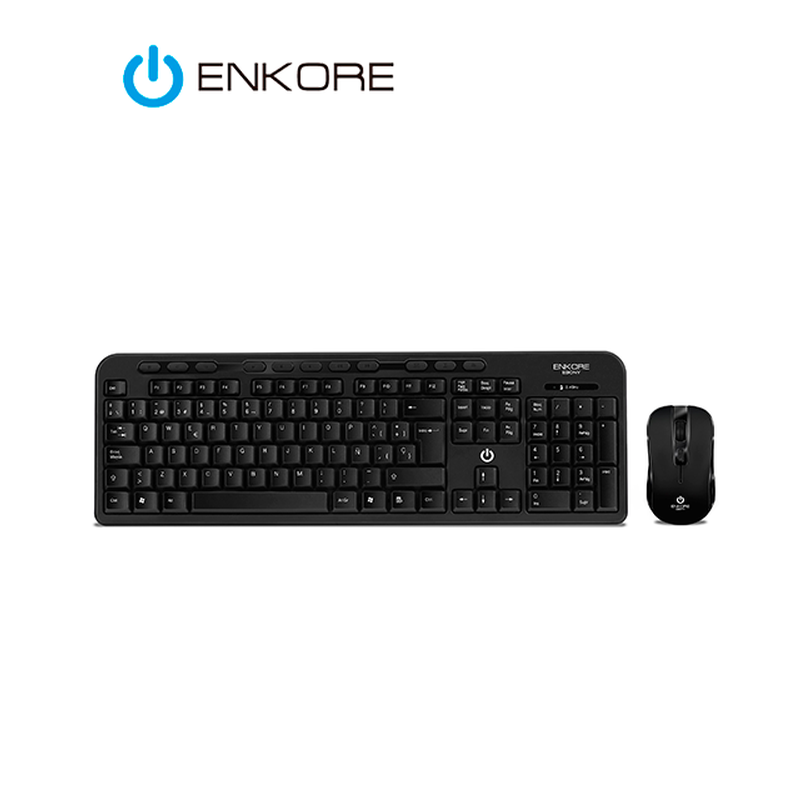 TECLADO + MOUSE ENKORE EBONY ENK T800 / WIFI / BLACK