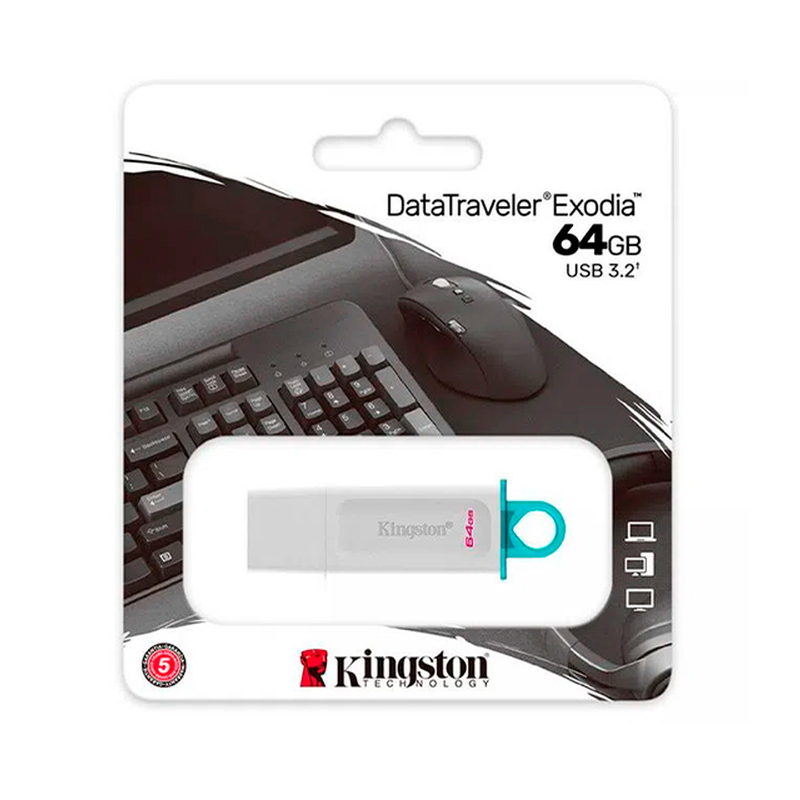 MEMORIA KINGSTON EXODIA USB 3.2 / 64GB / WHITE