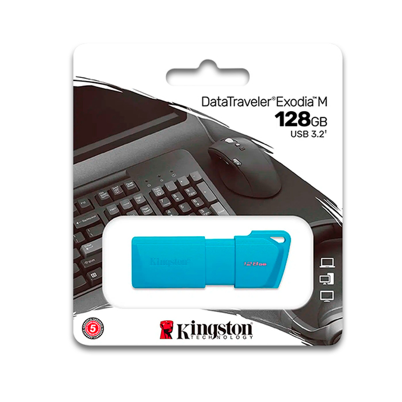 MEMORIA KINGSTON EXODIA M USB / 128GB / AQUA BLUE