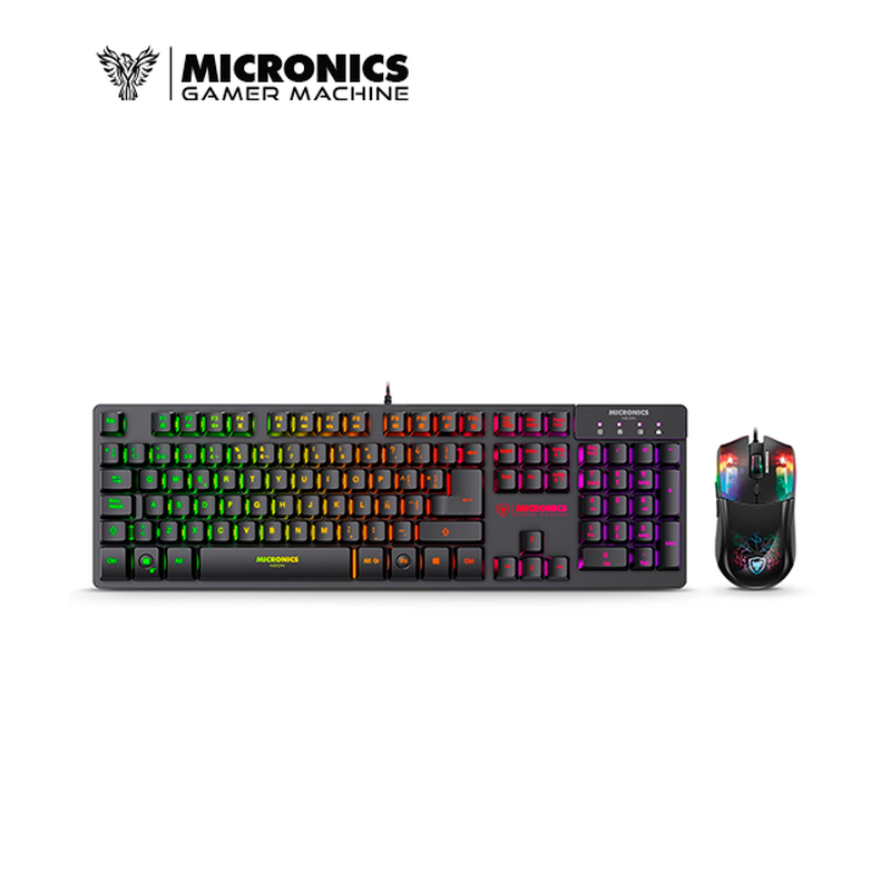 TECLADO + MOUSE MICRONICS NEON GAMER MIC GT1000 / USB