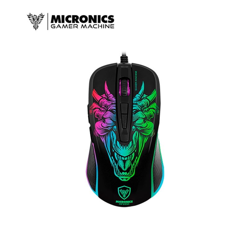 MOUSE GAMER MICRONICS INFERNO MIC M816 USB RGB