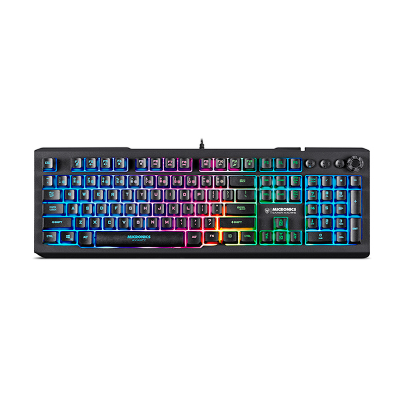 TECLADO MICRONICS AVANTY MIC K710 / USB / BLACK / RAINBOW